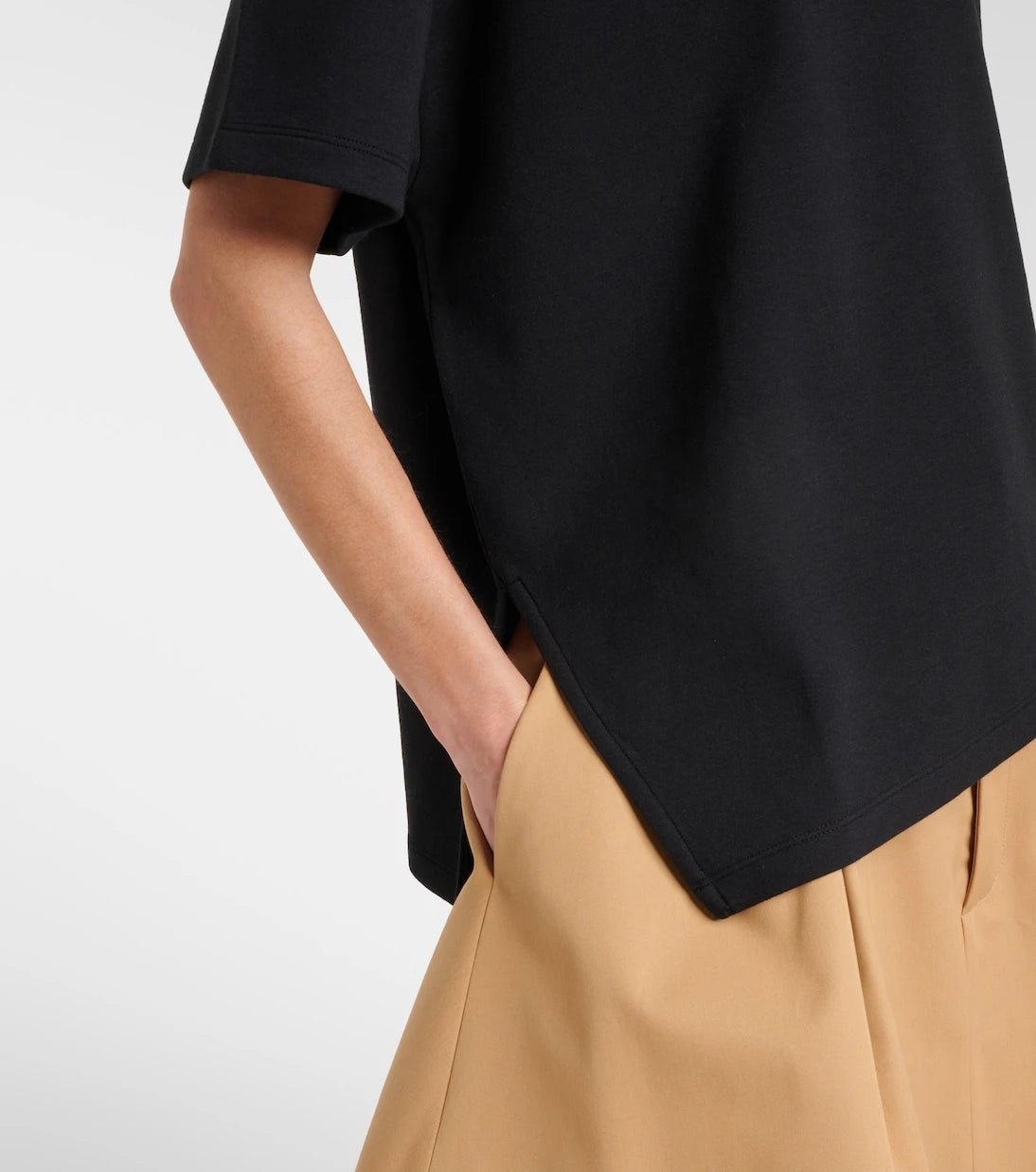 Loewe - تي شيرت قطني غير متماثل