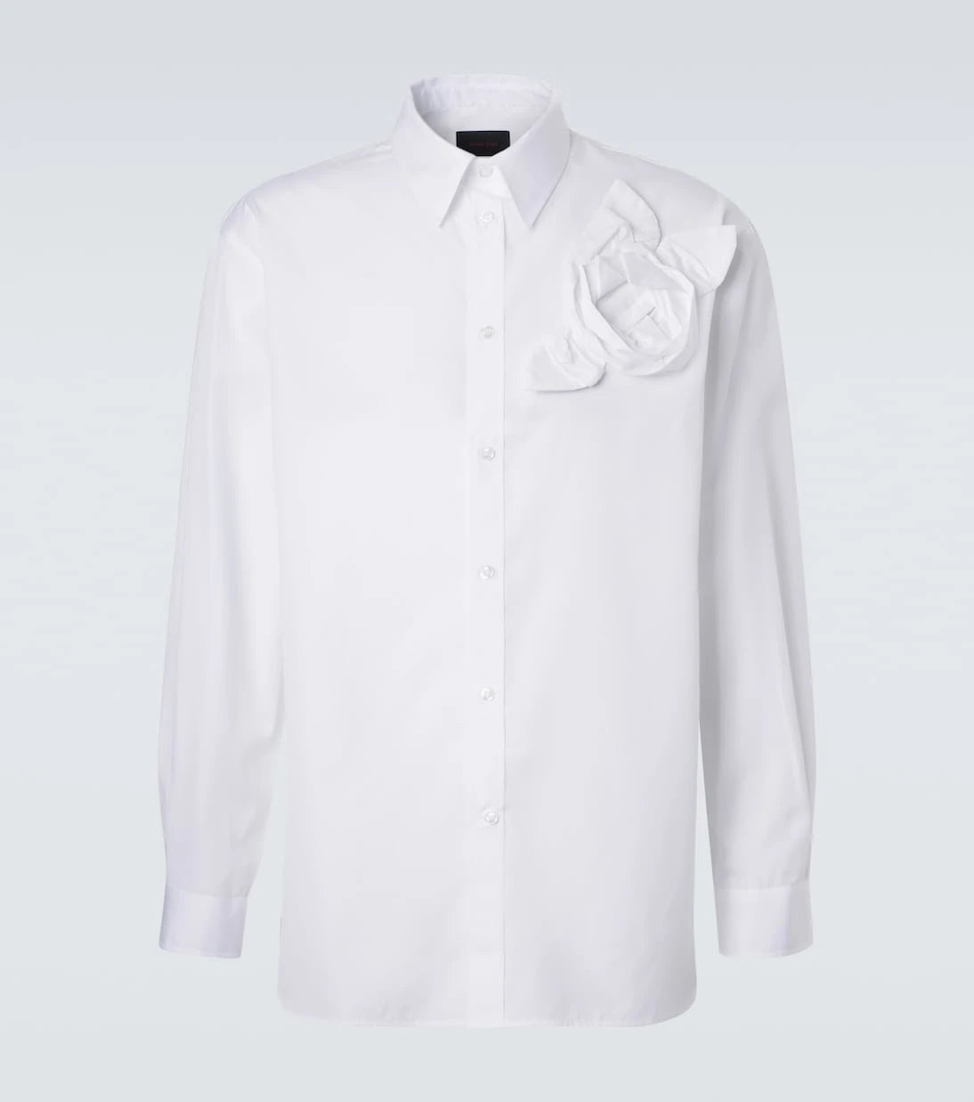 Simone Rocha - Floral-appliqué cotton poplin shirt