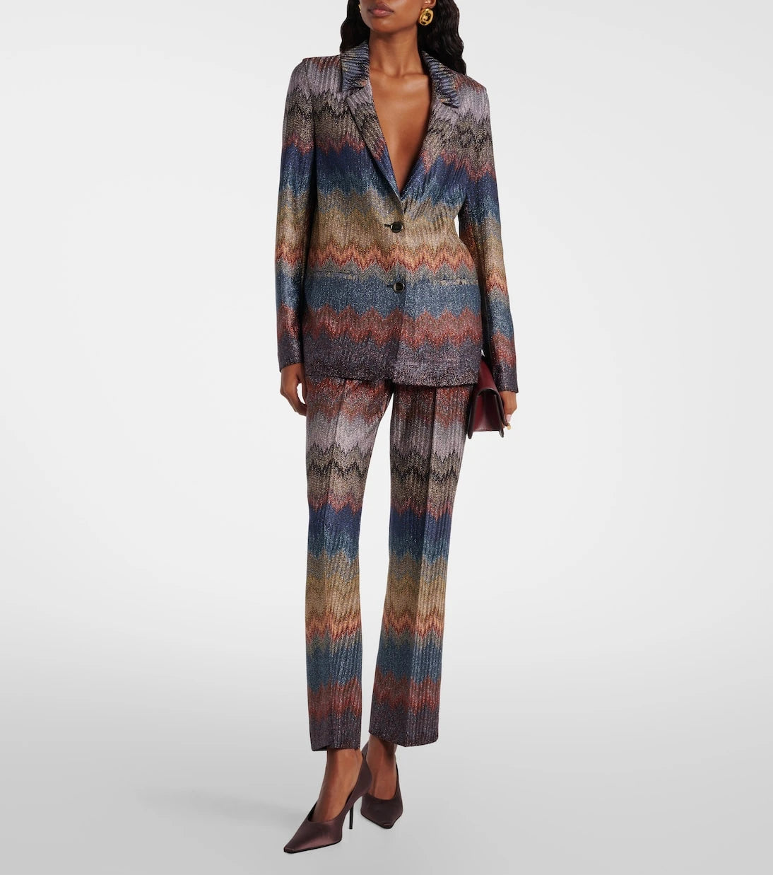 Missoni - Zigzag lamé flared pants