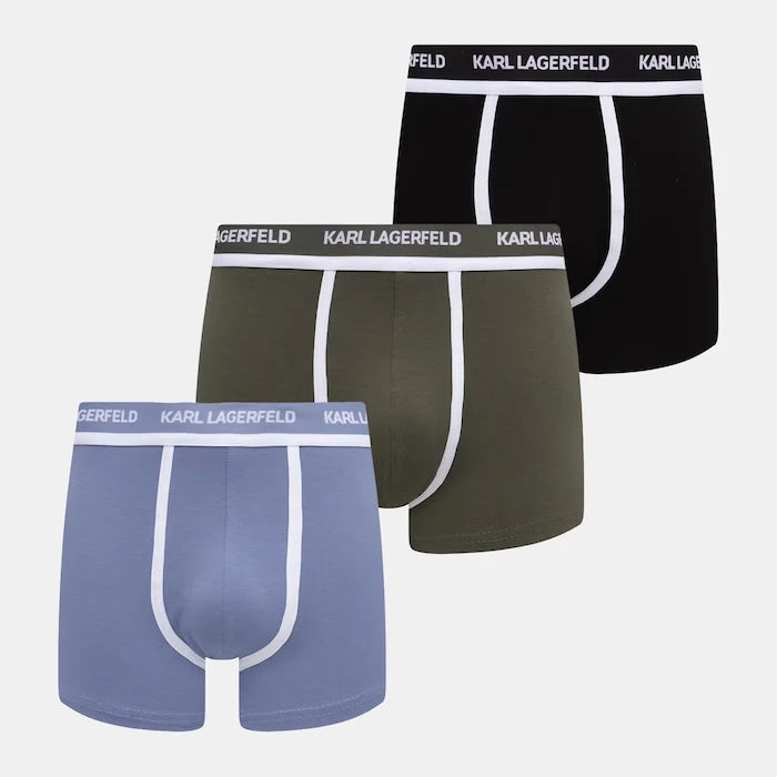 Karl Lagerfeld pamuklu elastan erkek boxer 3'lü