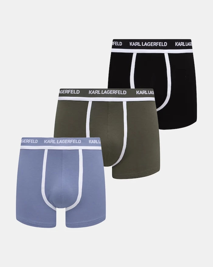 Karl Lagerfeld pamuklu elastan erkek boxer 3'lü