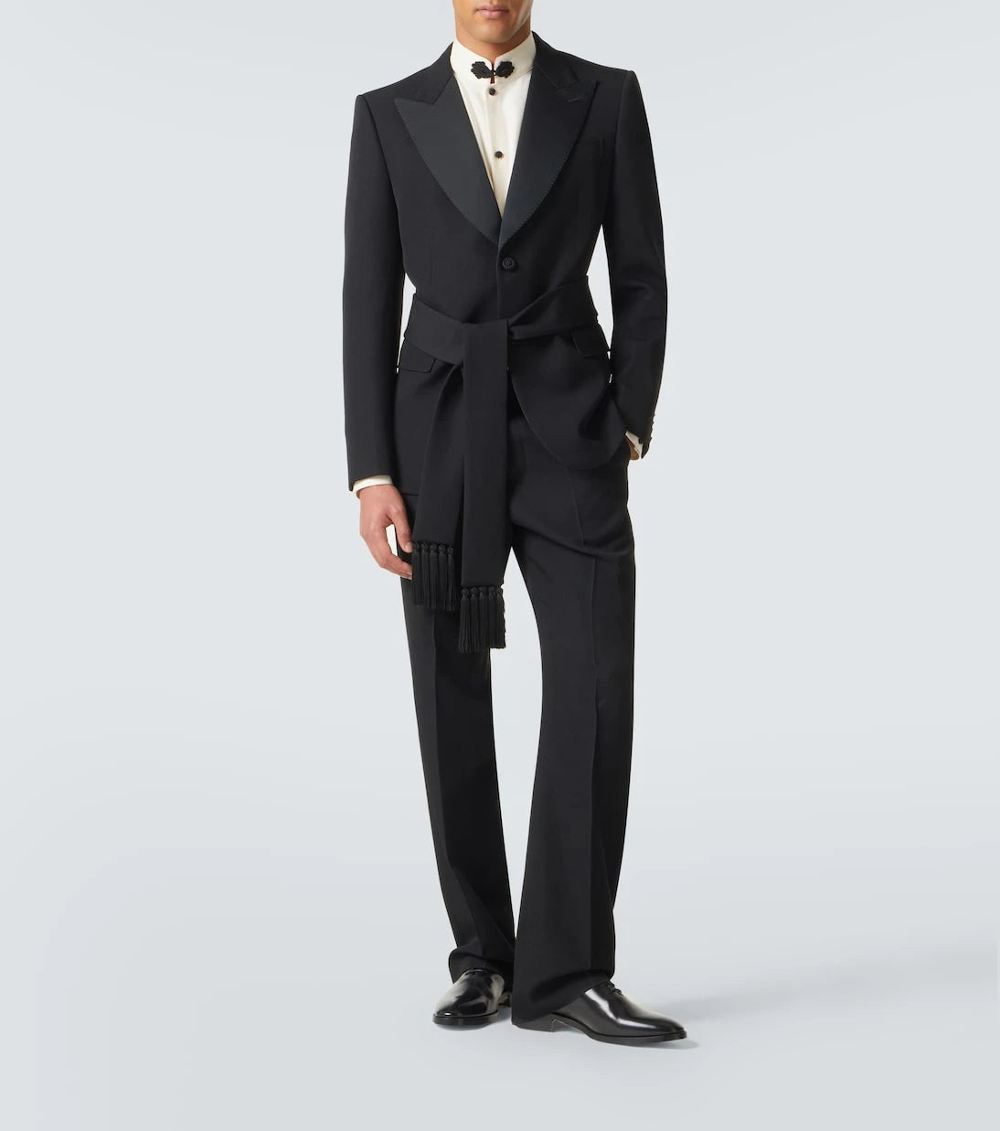 Valentino - Belted virgin wool suit jacket