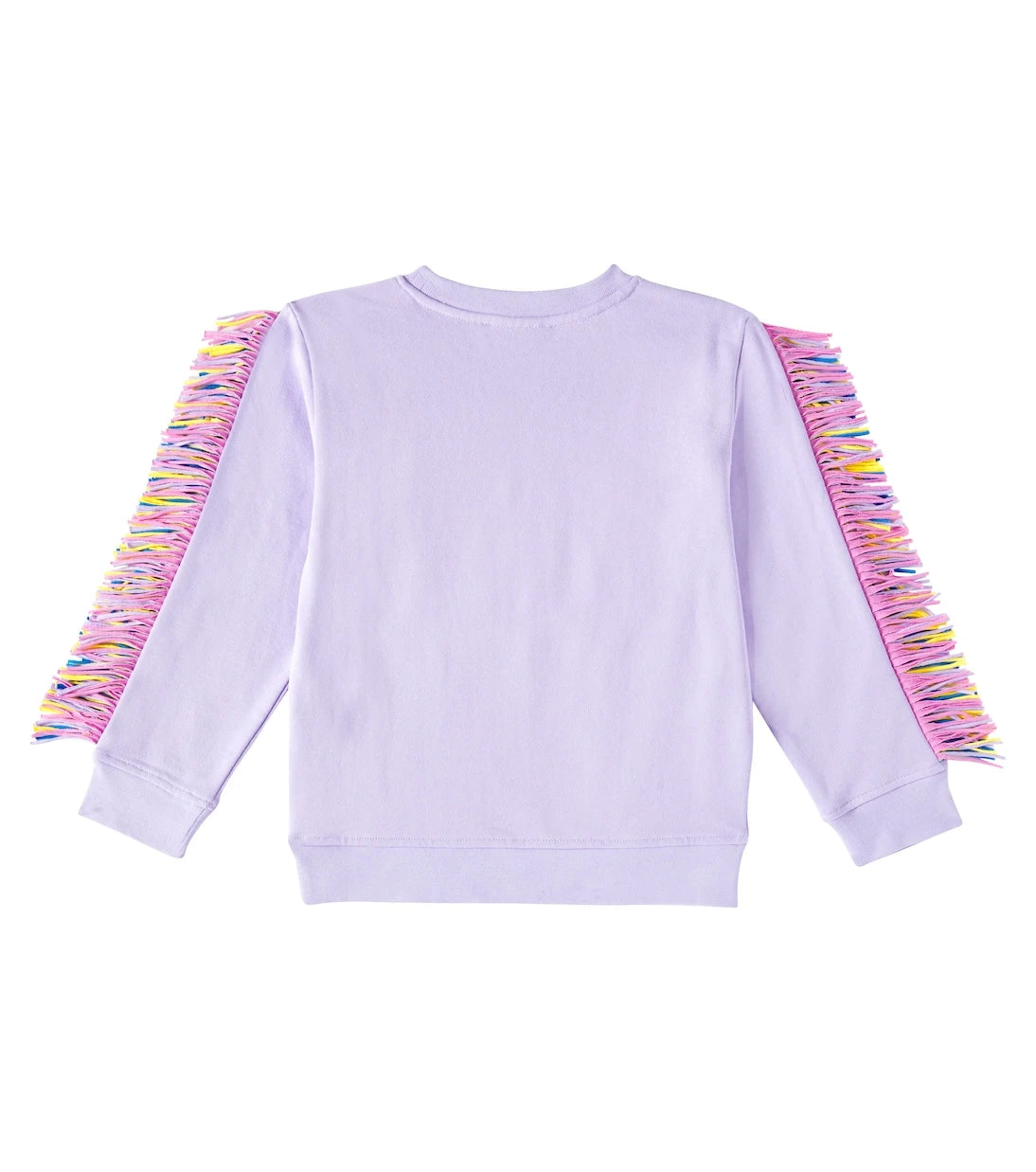 Stella McCartney Kids - كنزة صوفية قطنية مزينة بشراشيب