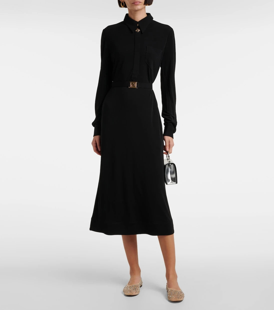 Tory Burch - Crystal-embellished mesh ballet flats
