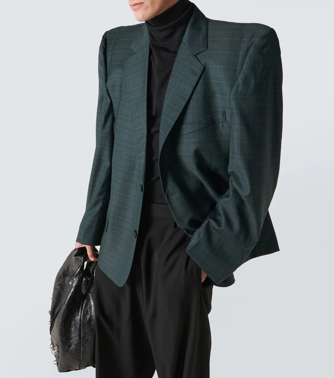 Balenciaga - Boxy checked wool blazer