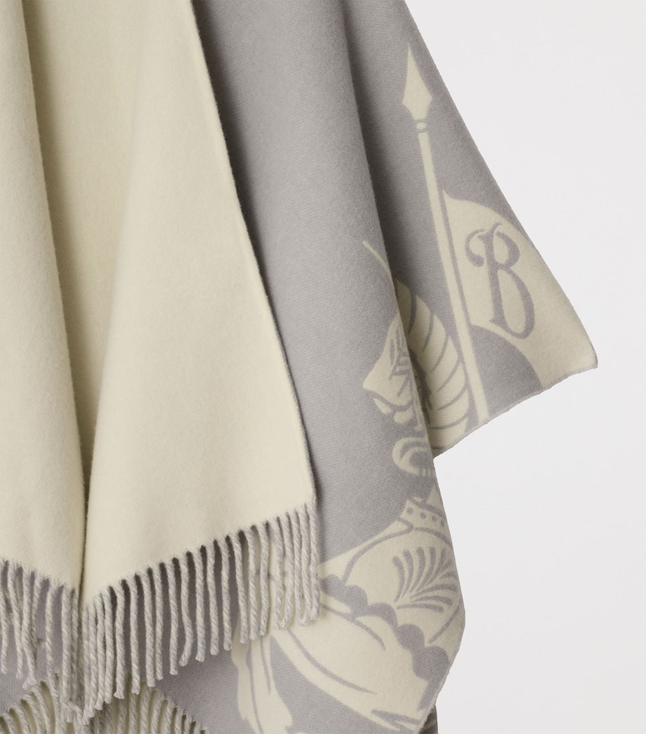 Burberry Grey Wool-Cashmere EKD Cape