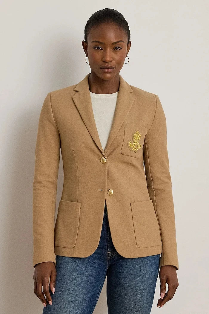 Lauren Ralph Lauren tek düğmeli kadın pamuk elastan ceket