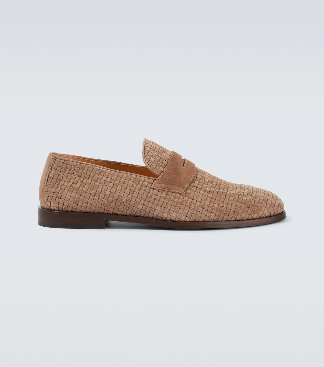 Brunello Cucinelli - Woven suede penny loafers