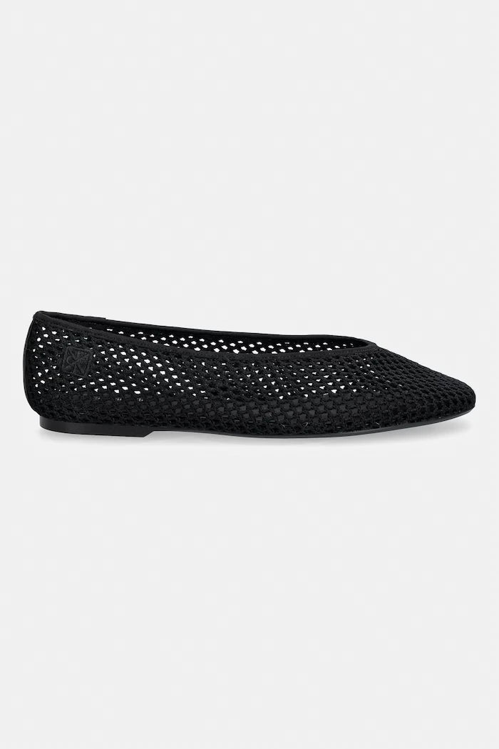 Calvin Klein SQUARE BALLERINA LINEN MESH Balerinler