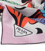 Prada White Silk Daisies Scarf