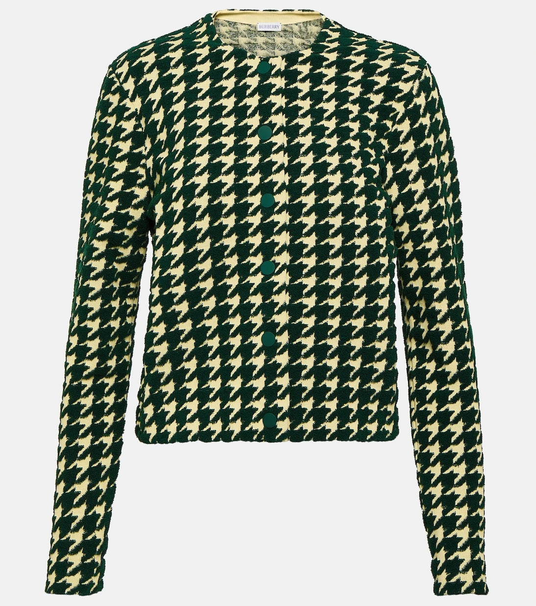 Burberry - Houndstooth cotton-blend cardigan