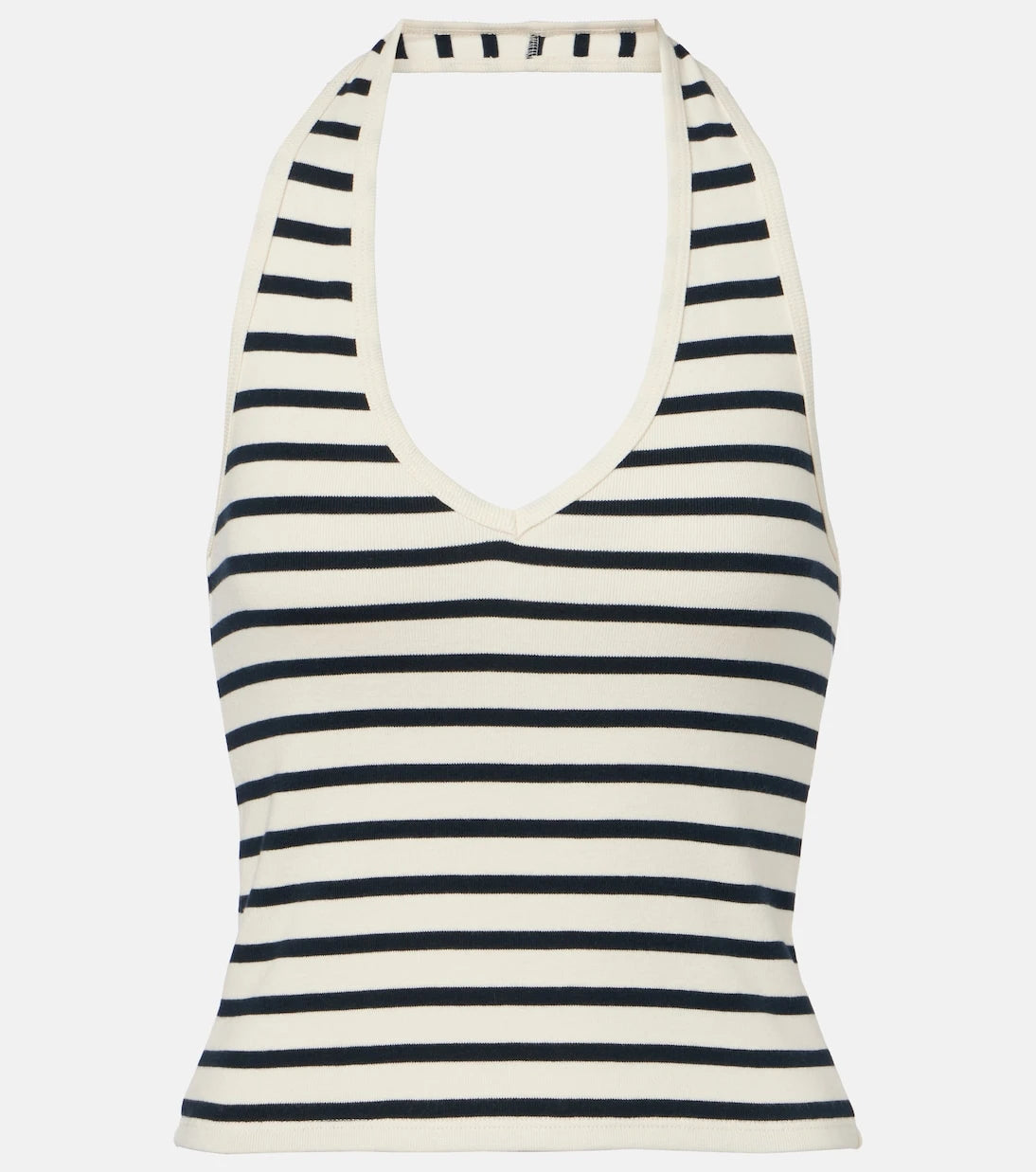Nili Lotan - Britt striped halterneck cotton top
