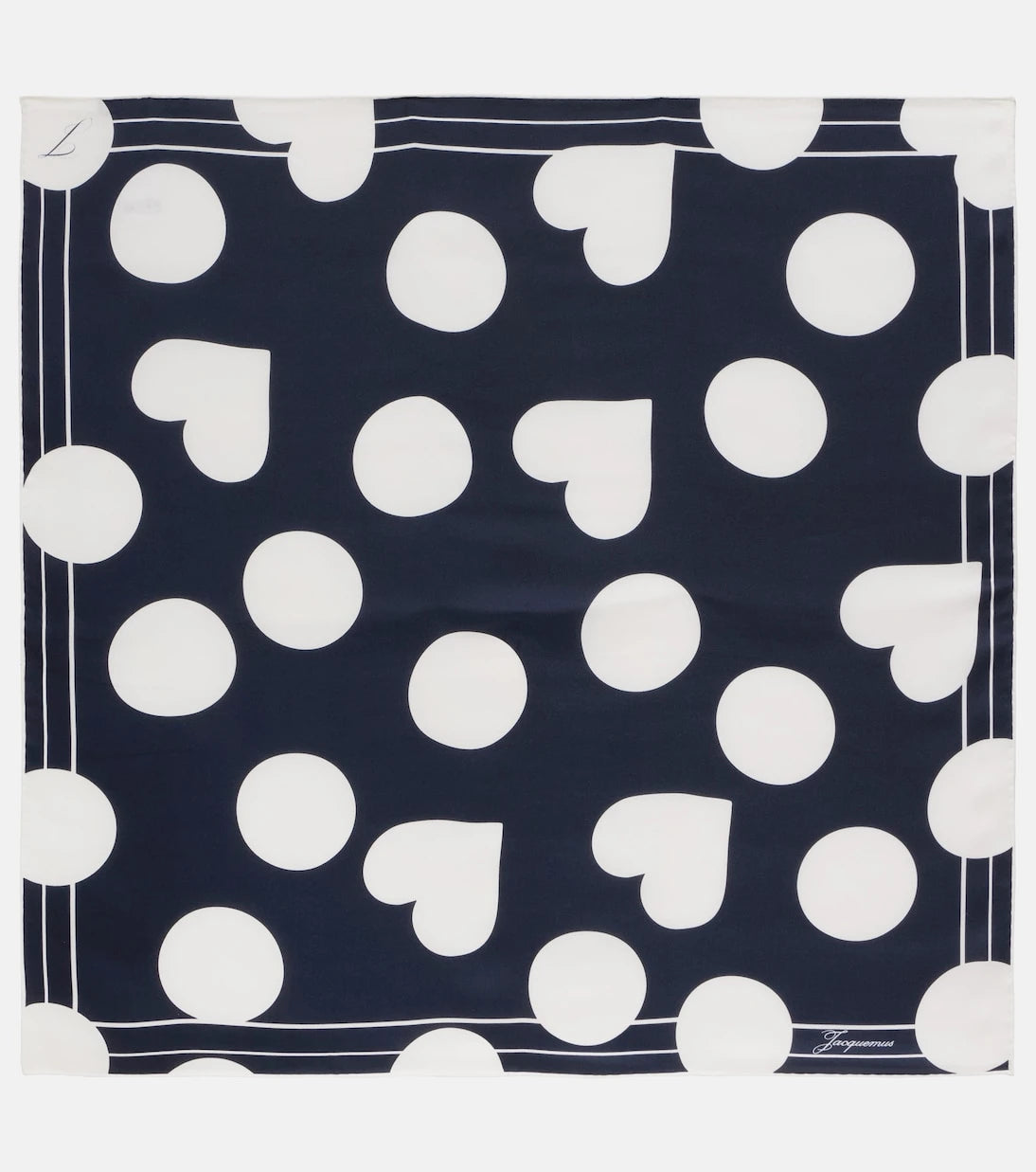 Jacquemus - Cœur printed silk scarf