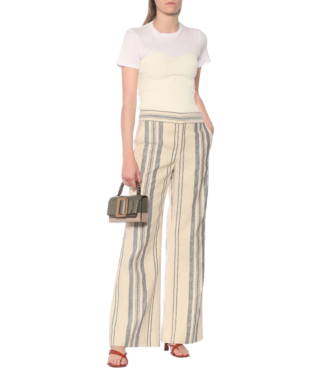 Monse - Striped high-rise flared pants