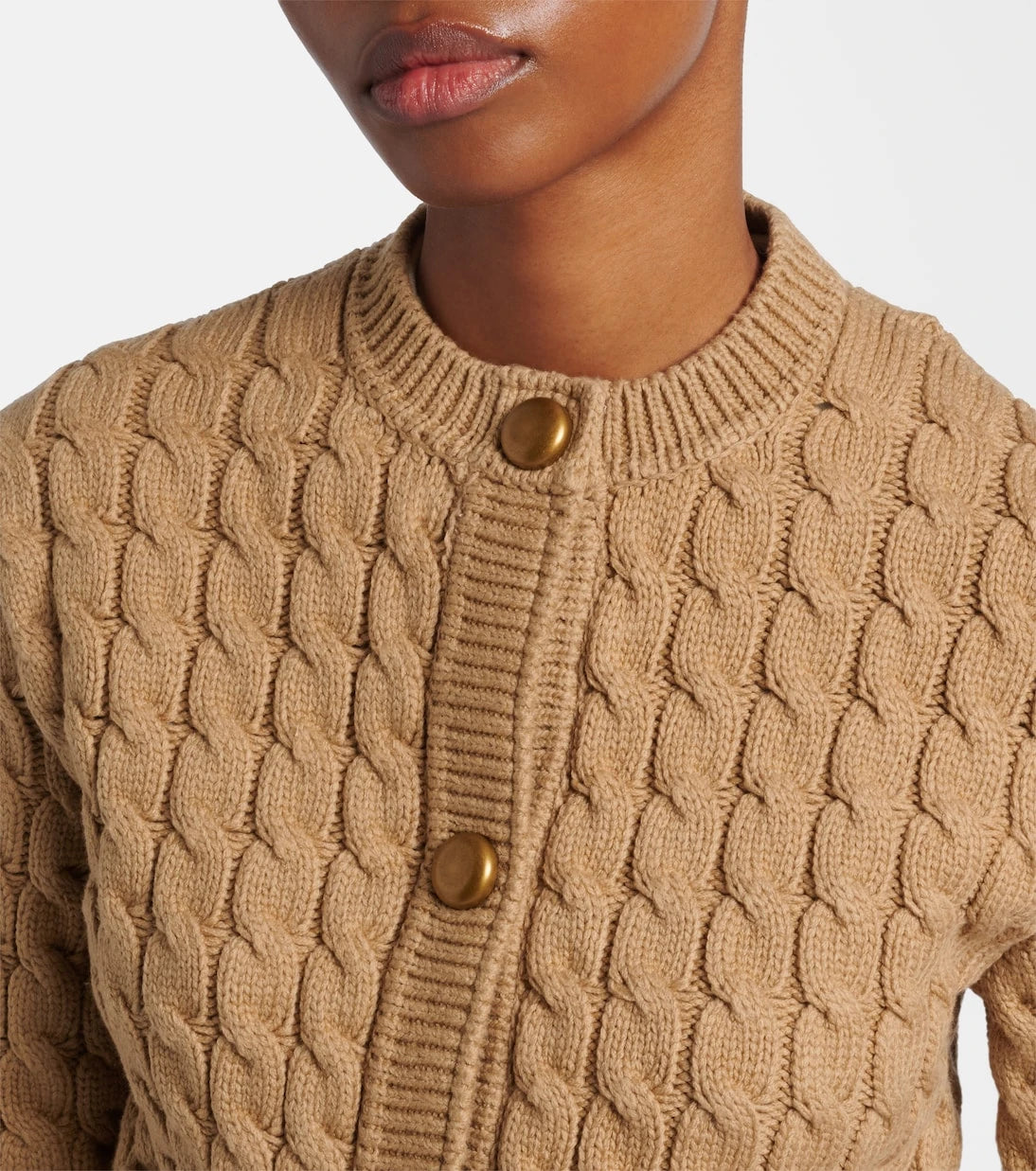 Moncler - Cable-knit cotton-blend cardigan