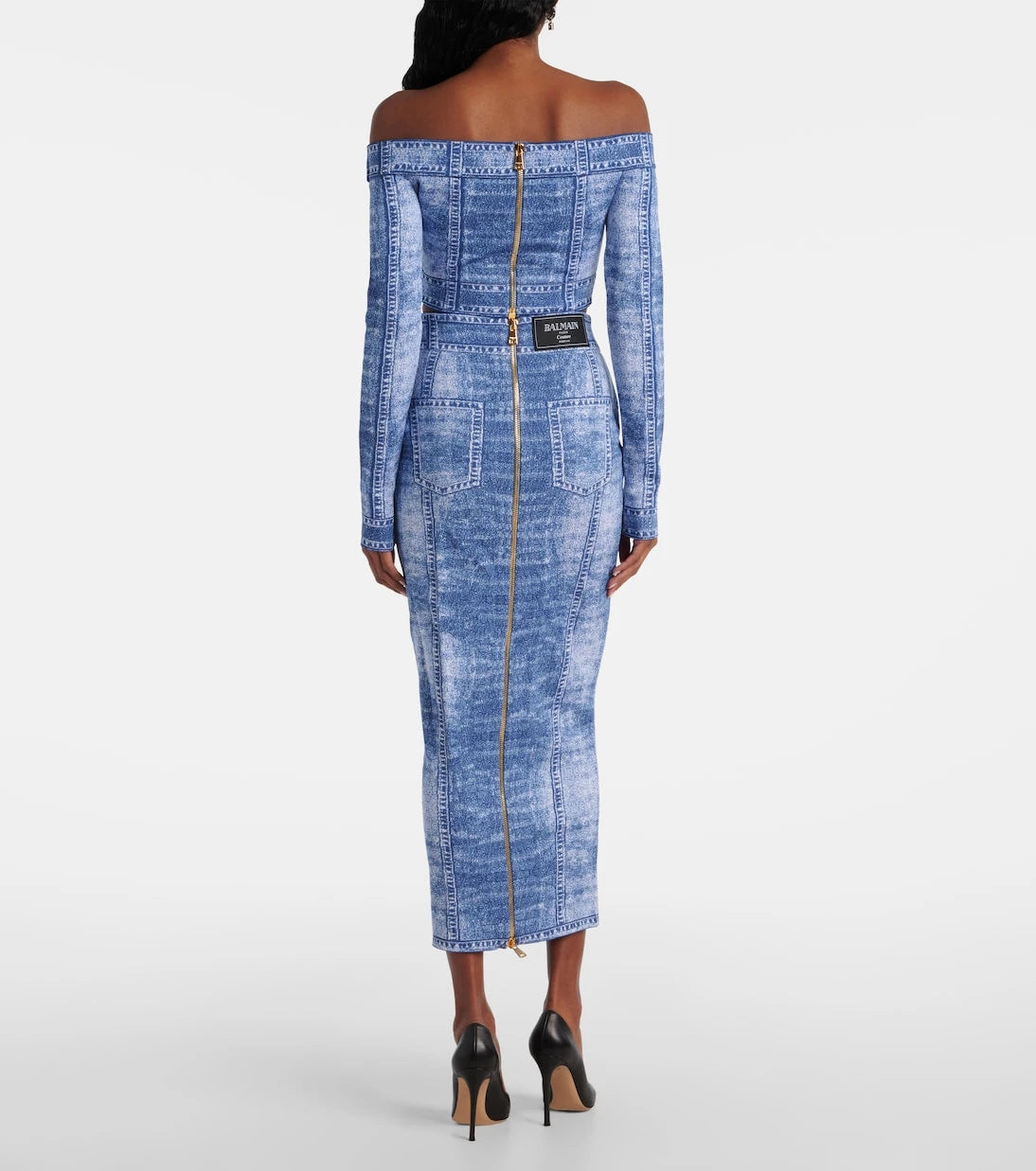 Balmain - Trompe l'oeil crop top