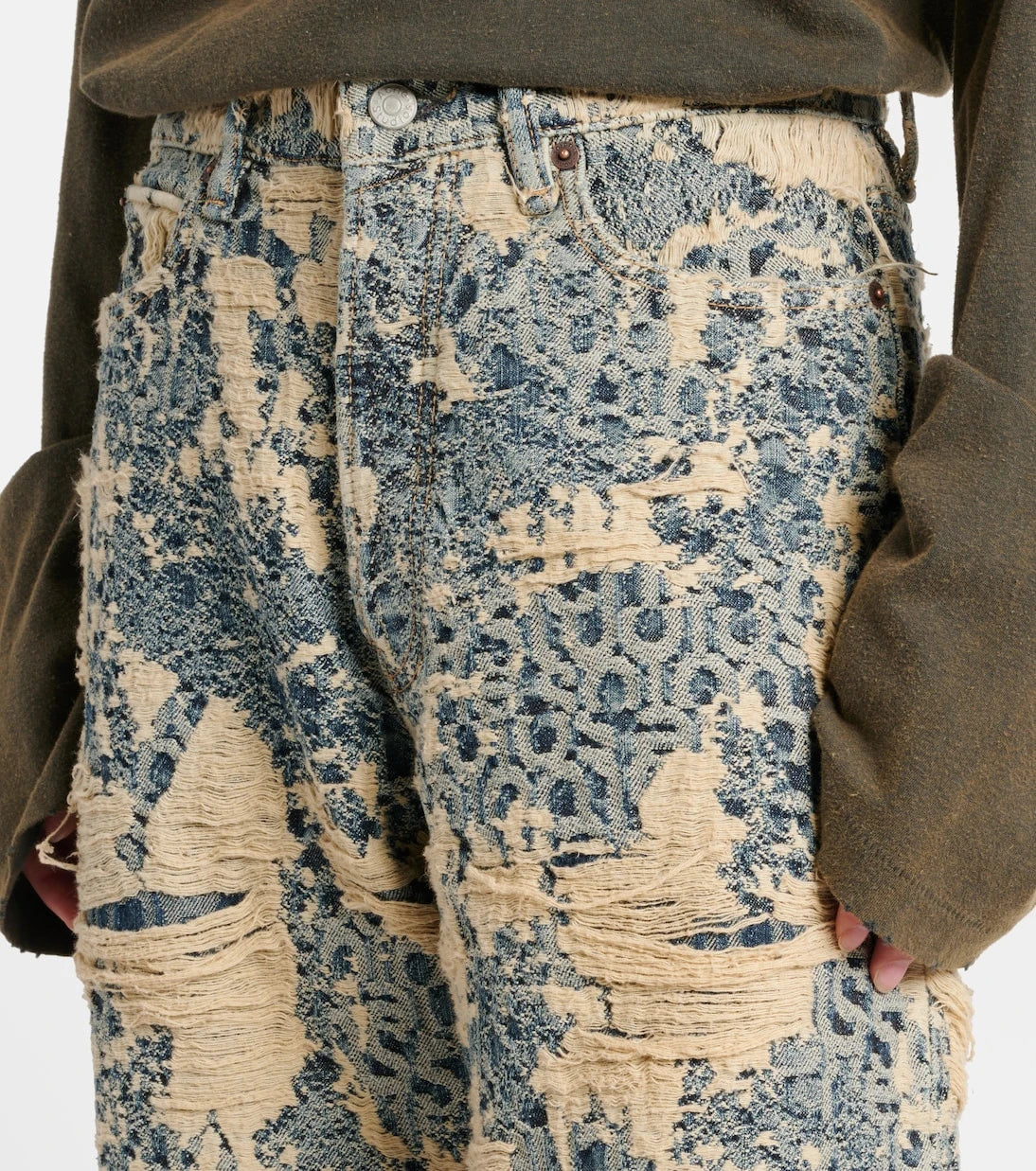 Acne Studios - 1981 Monogram distressed wide-leg jeans