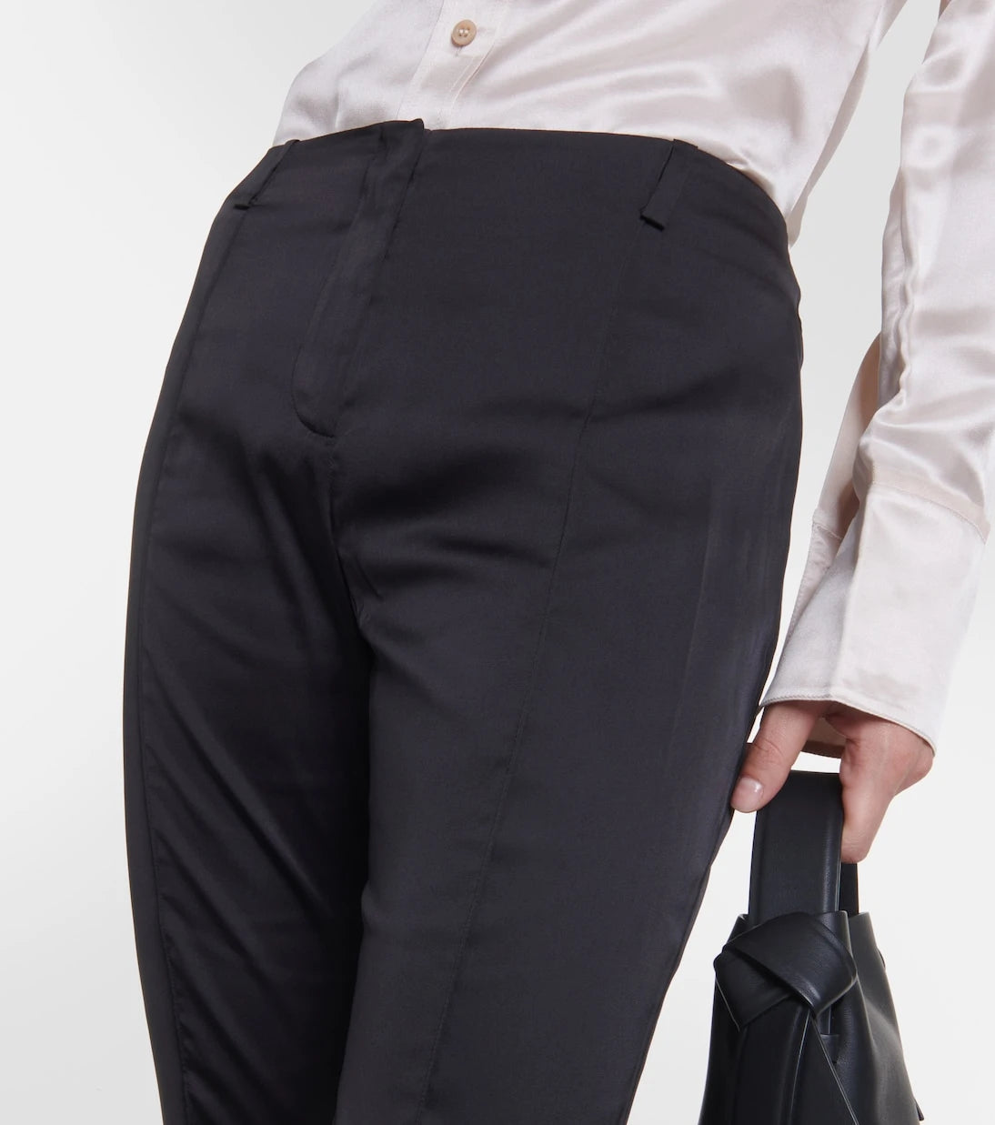 Acne Studios - Pippen high-rise satin flared pants