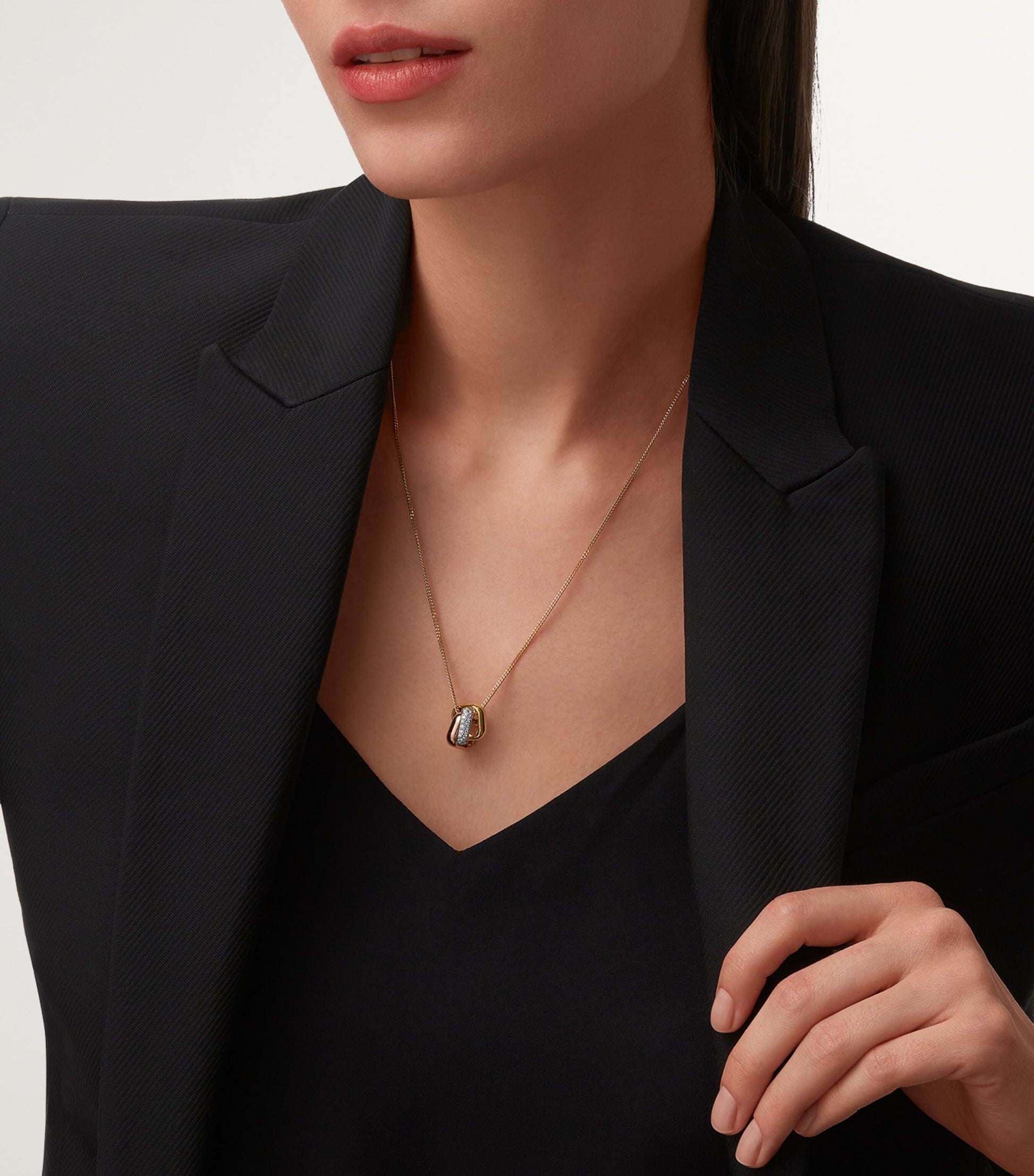 Cartier Gold and Diamond Trinity Necklace