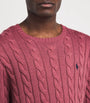 Polo Ralph Lauren Red Cotton Cable Sweater