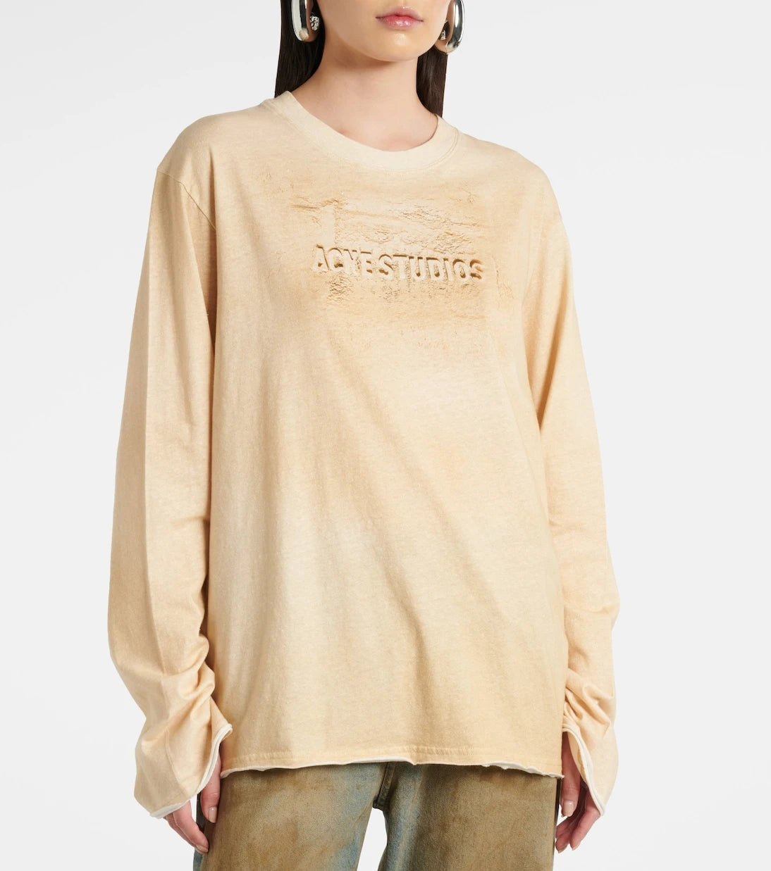 Acne Studios - Logo distressed cotton jersey T-shirt