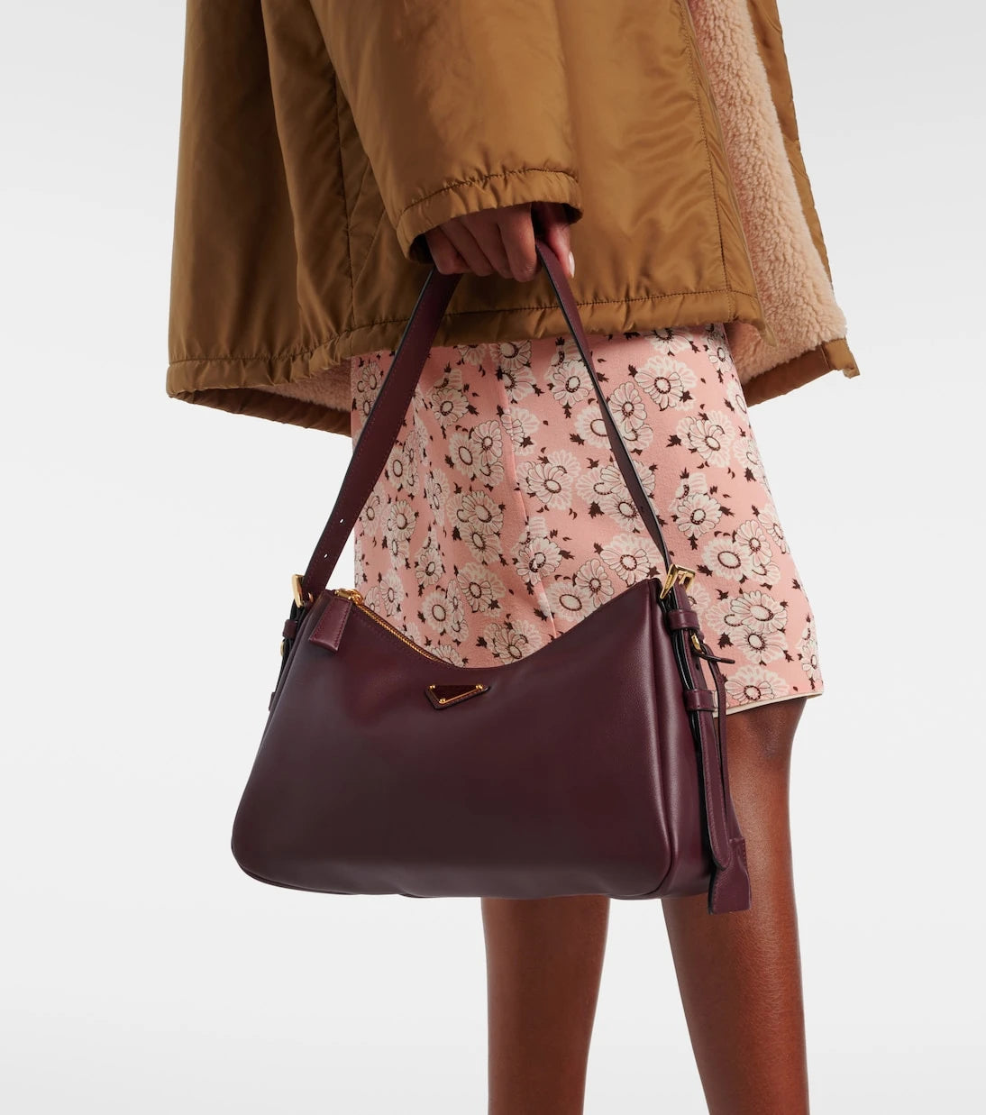Prada - Prada Aimée Medium leather shoulder bag