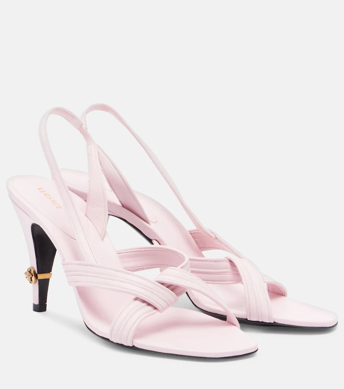 Versace - Gianni Medusa leather slingback sandals