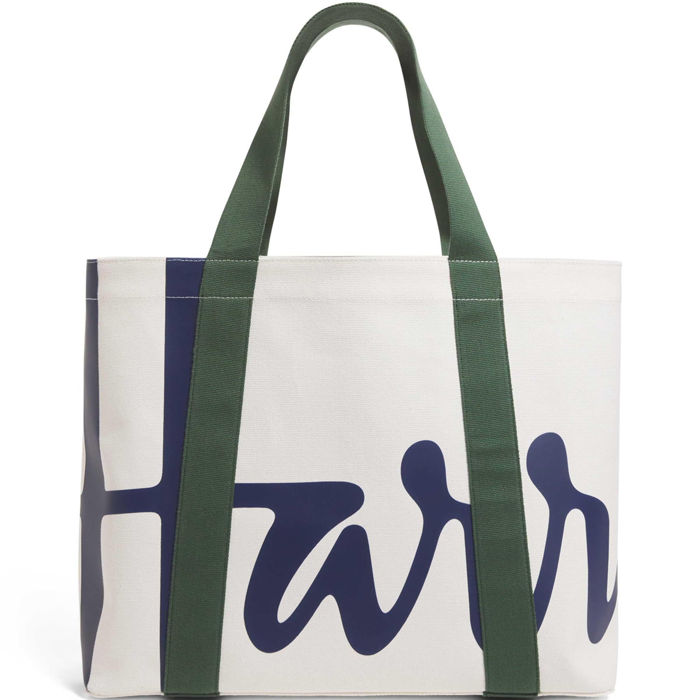 Ivory Medium Cotton Logo Tote Bag