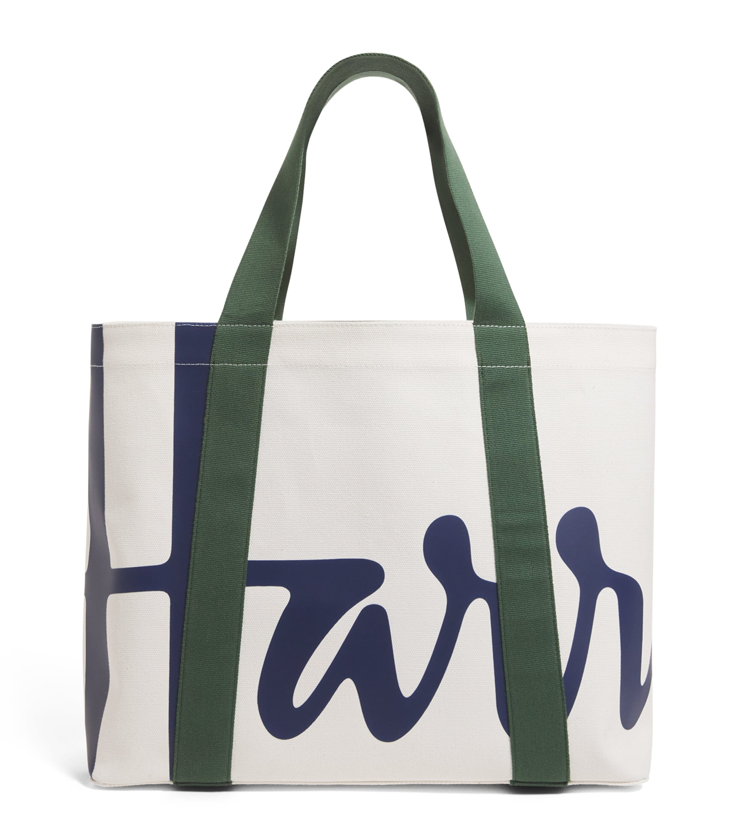 Ivory Medium Cotton Logo Tote Bag