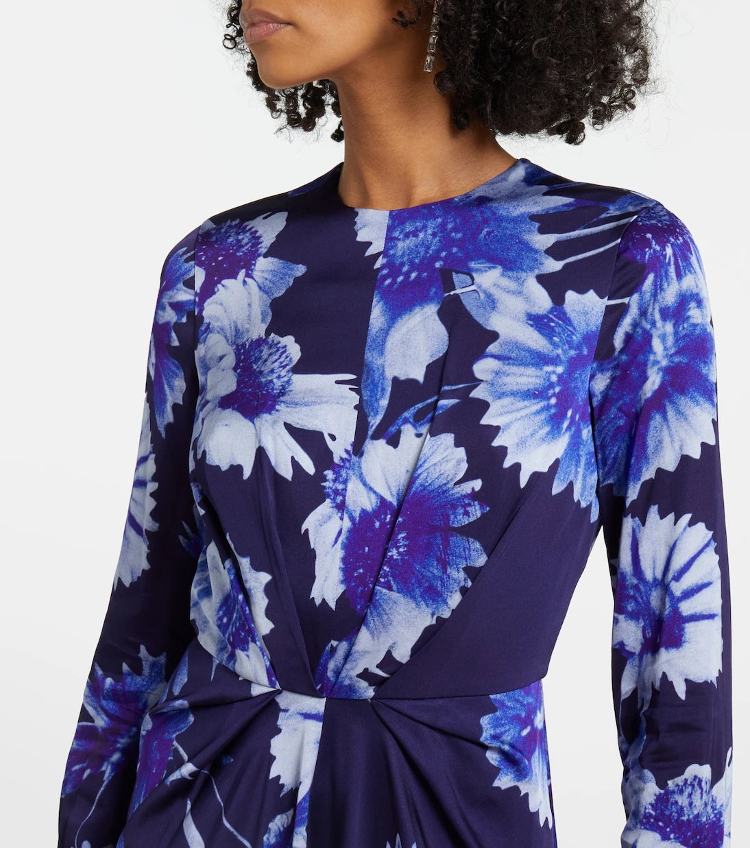 Erdem - Floral draped midi dress