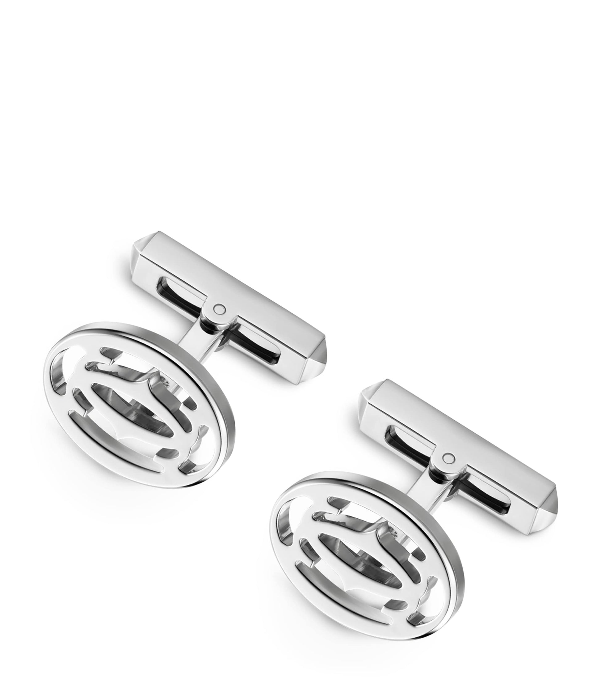 Sterling Silver Double C de Cartier Cufflinks