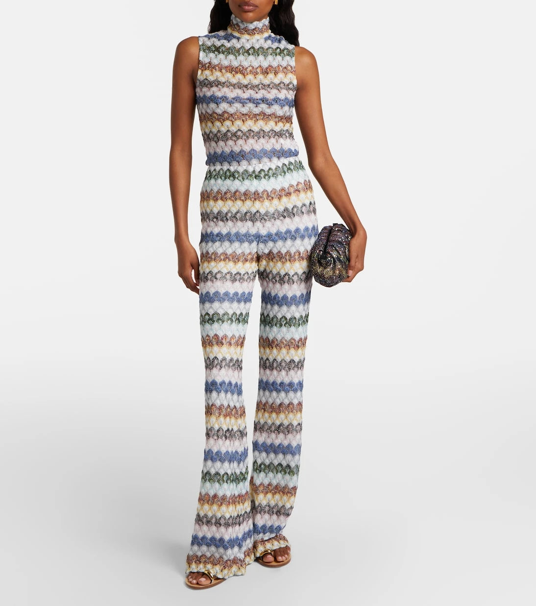 Missoni - Knitted lamé tank top
