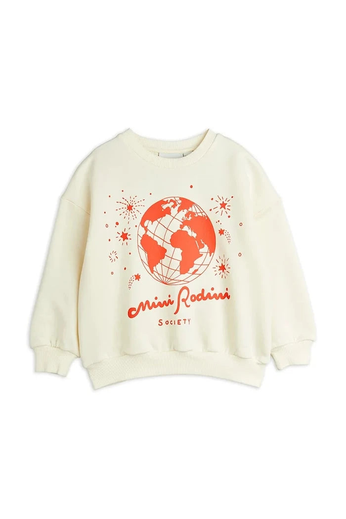 Mini Rodini çocuk pamuklu sweatshirt Mini Rodini society