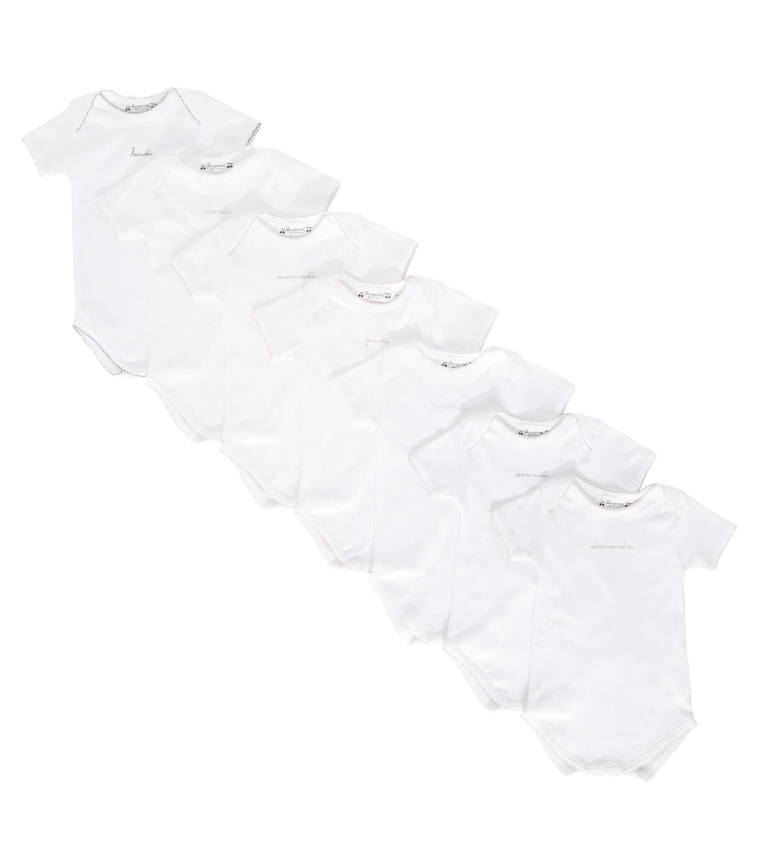 Bonpoint - Baby set of 7 cotton onesies