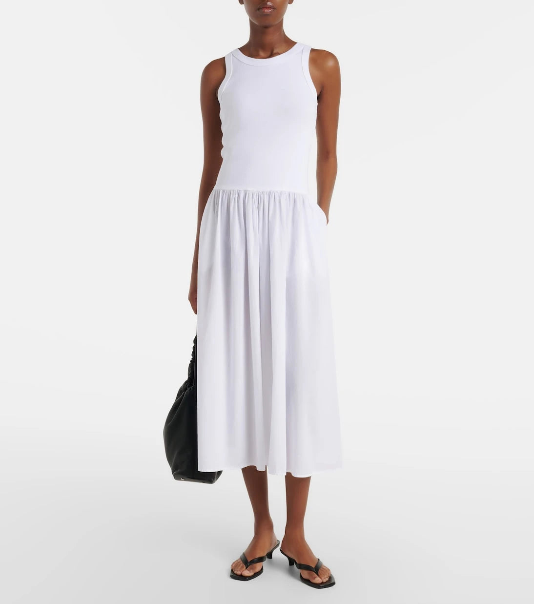 Velvet - Amelia cotton-blend midi dress