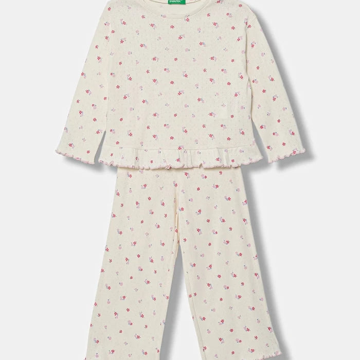 United Colors of Benetton çocuklar için pamuklu iki parçalı pijama