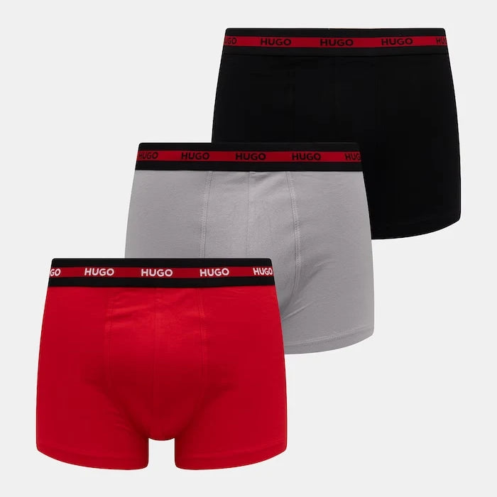HUGO Erkek Pamuk ve Elastan Bitişik Boxer TRIPLET PLANET 3'lü