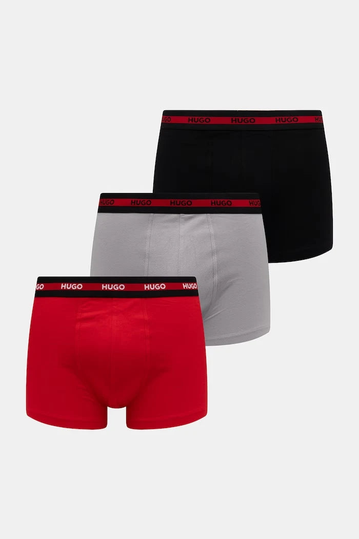HUGO Erkek Pamuk ve Elastan Bitişik Boxer TRIPLET PLANET 3'lü