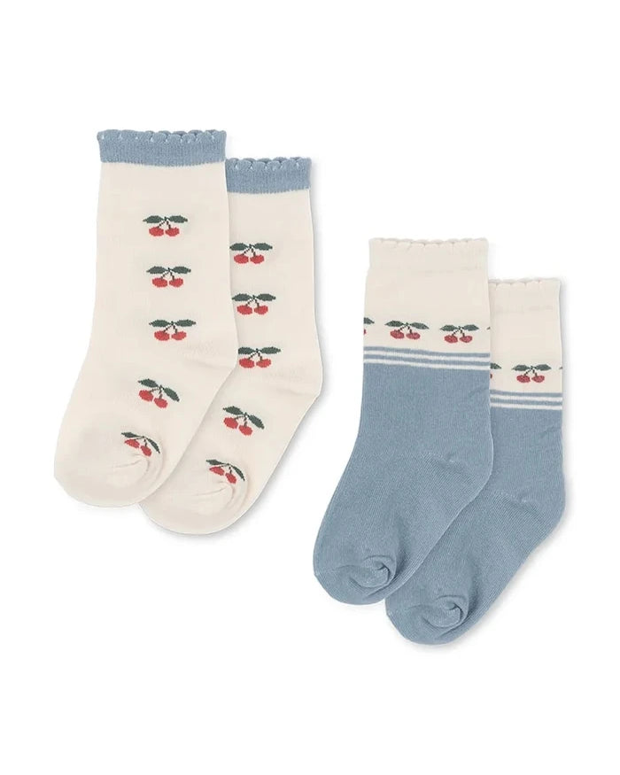 Konges Sløjd Çocuk Çorap 2'li Cherry Socks (2 Çift)