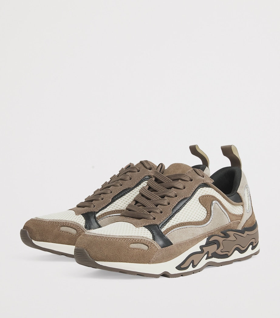 Brown Flame Sneakers