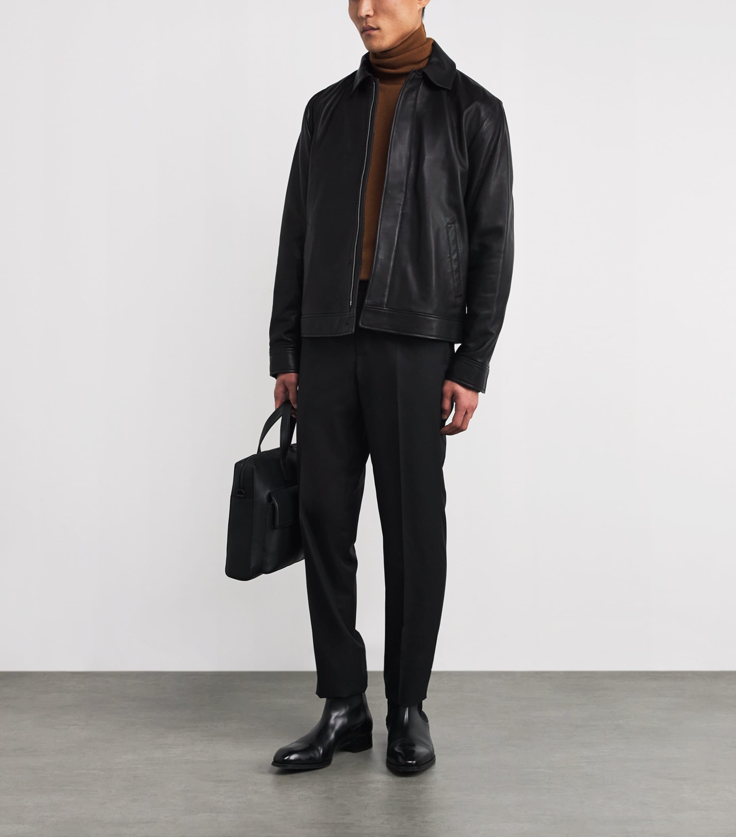 Brown Cashmere Rollneck Sweater