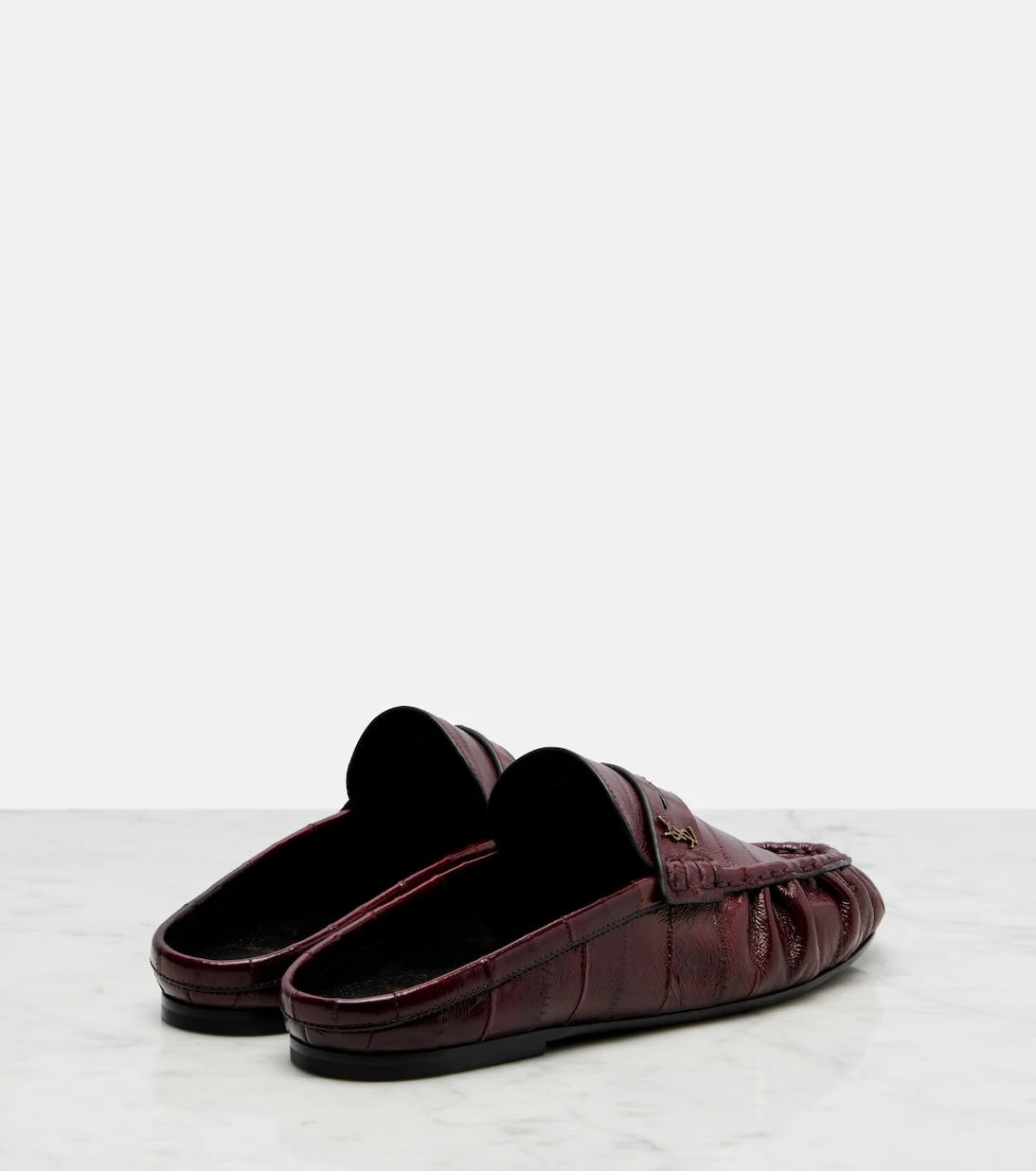 Saint Laurent - Le Loafer eel leather mules