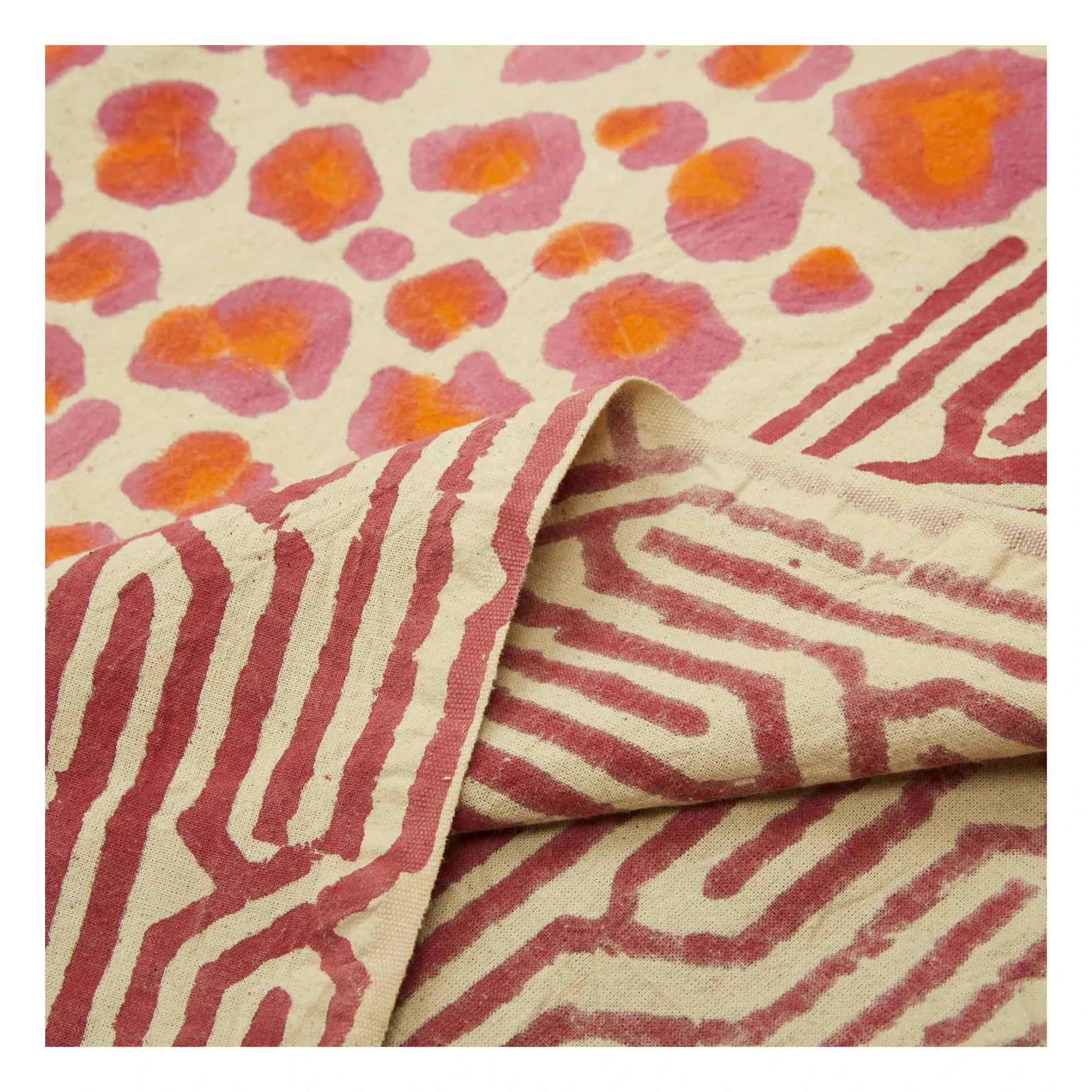 Doing Goods - Leopard throw and cotton totebag | Pink