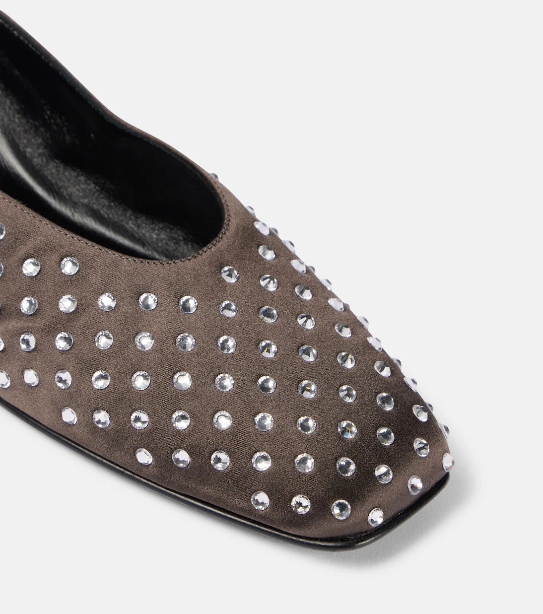 Magda Butrym - Crystal-embellished satin ballet flats