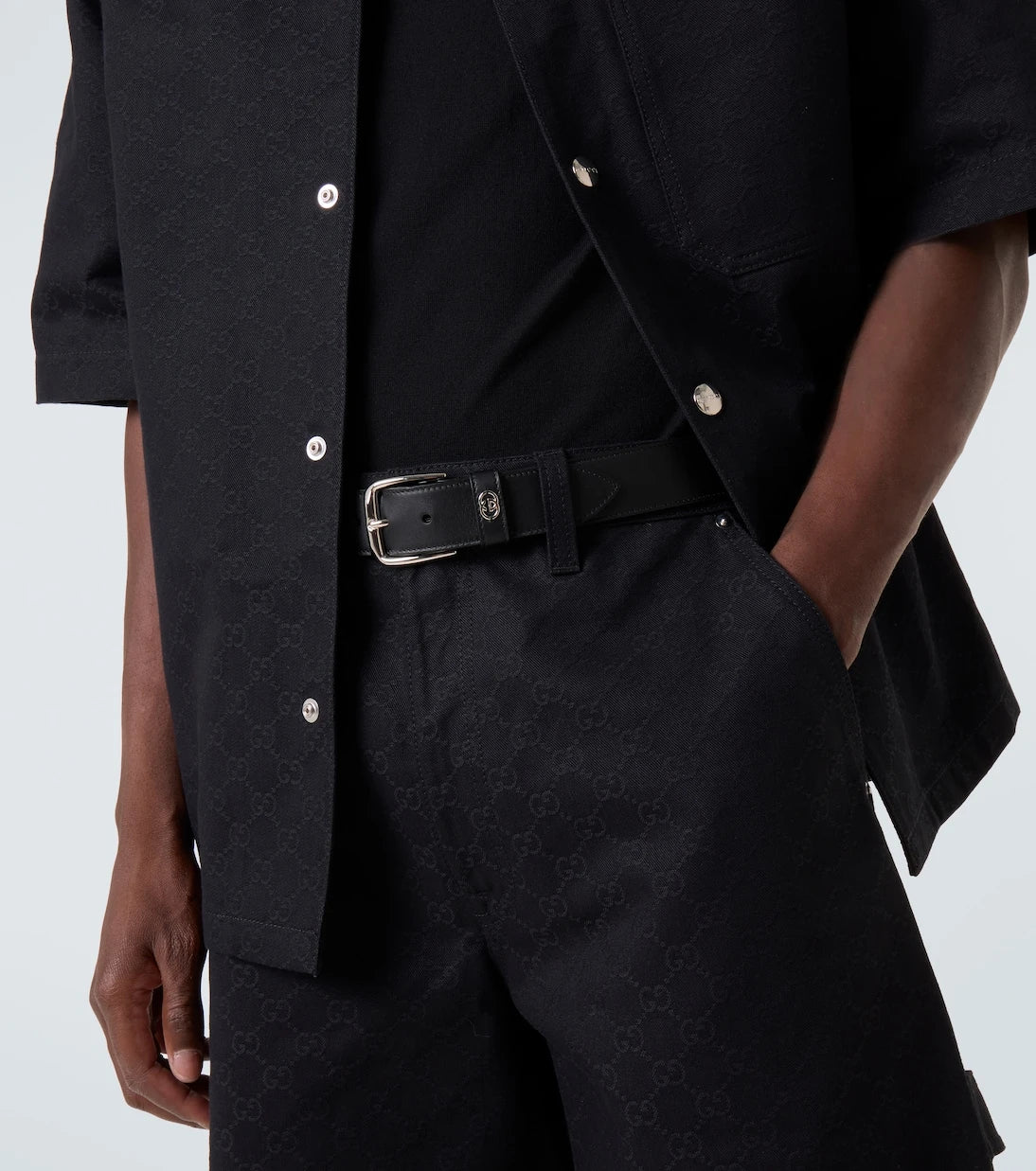 Gucci - GG leather belt