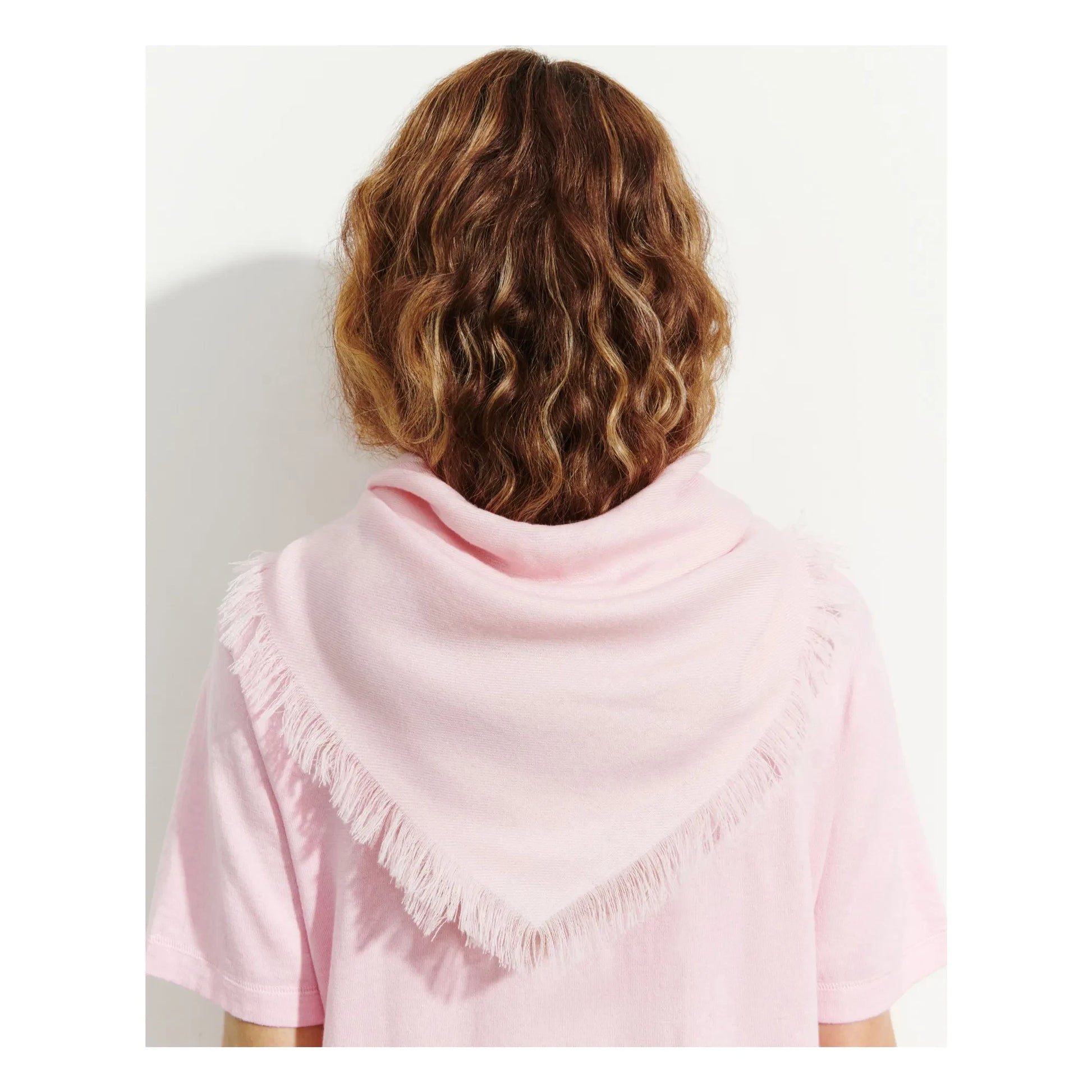 Bompard - Mini Twill Cashmere Square | Pink