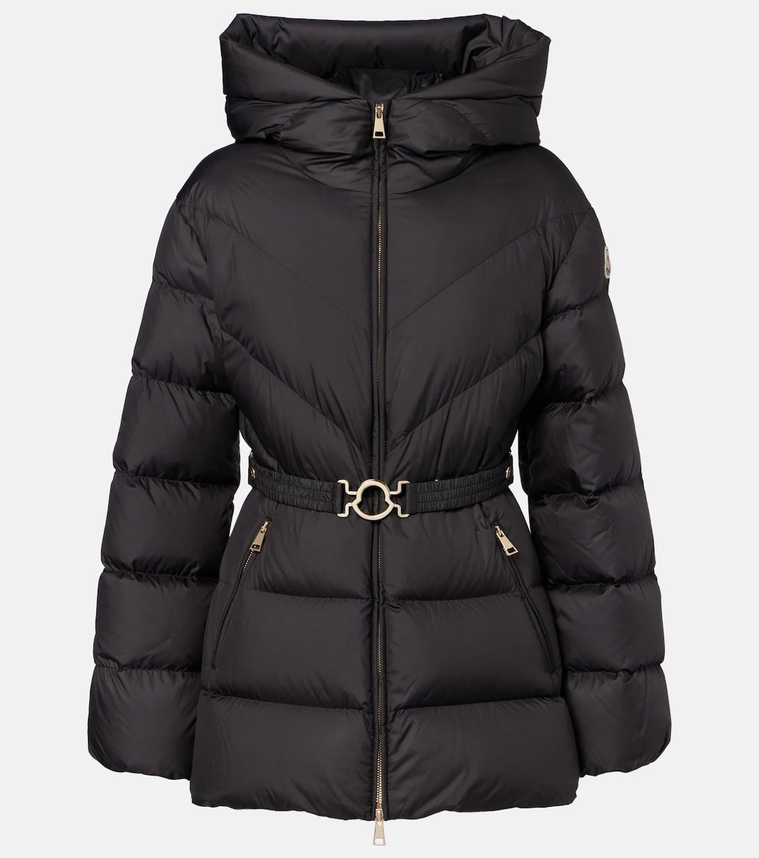 Moncler - Brosse belted hooded down jacket