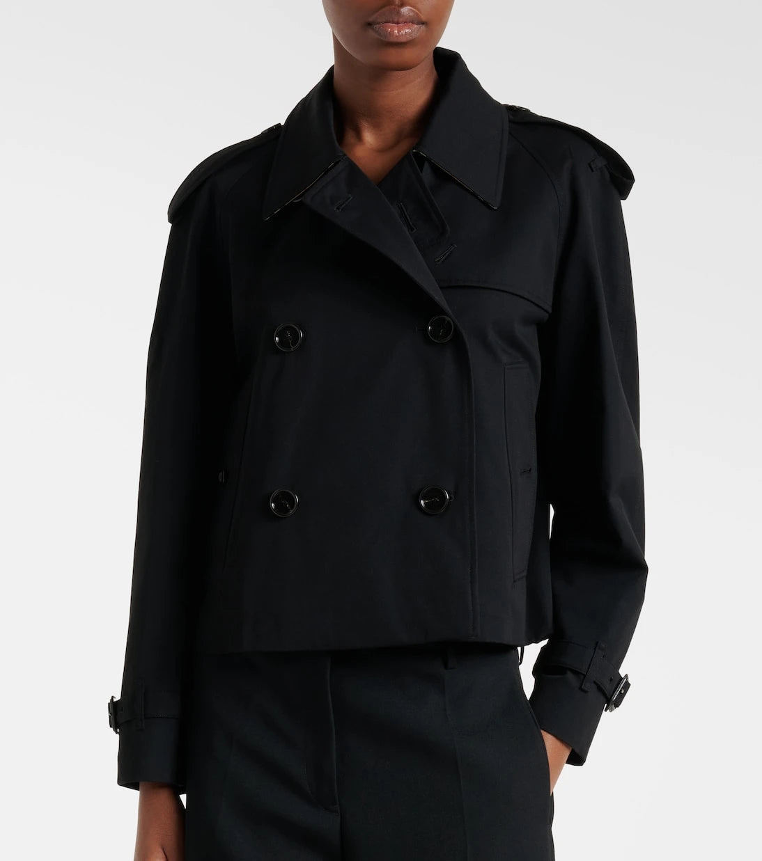 Burberry - Cropped cotton gabardine trench jacket