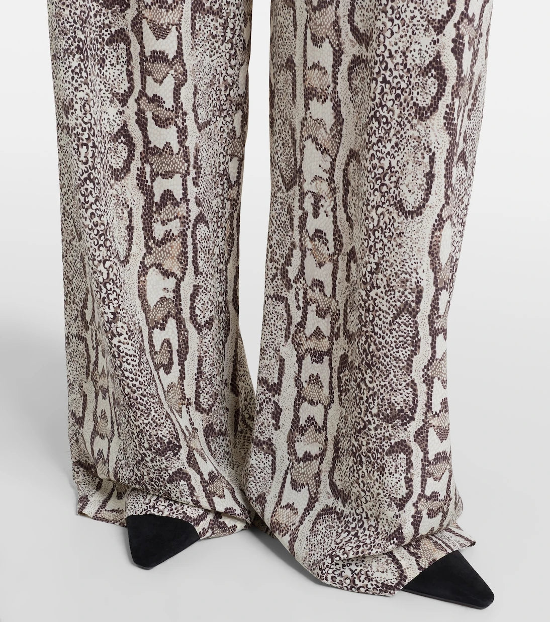 Balenciaga - Snake-print silk palazzo pants
