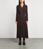 Maje Cable Knit Maxi Dress Brown